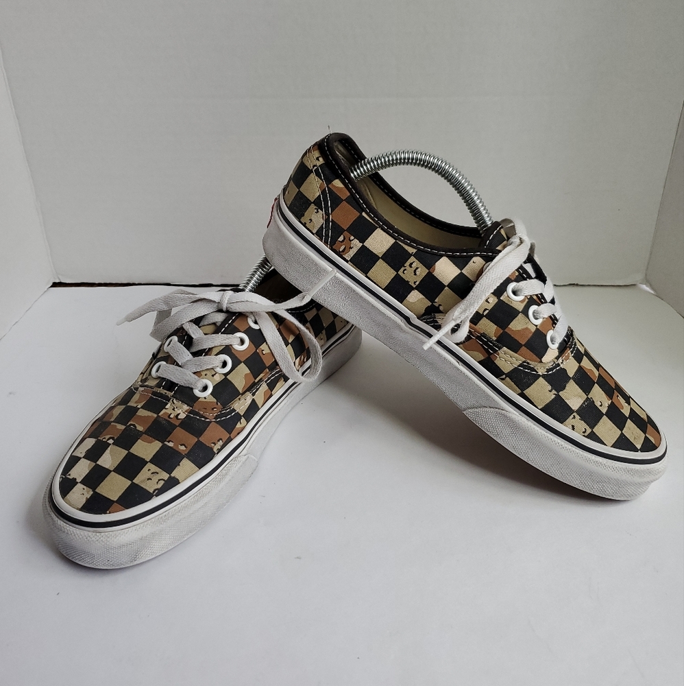 Vans Digital Camo Checkerboard Skateboarding Shoes Unisex Men 5.5 Womens 7